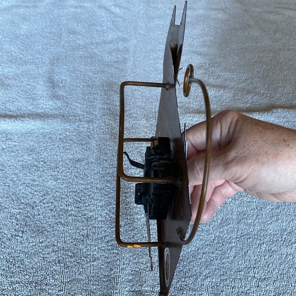 Funky Rustic Metal Cat Lover’s WALL CLOCK Black/White/Bare Metal - Picture 8 of 11